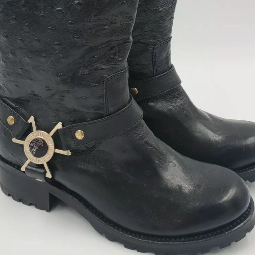Versace Ostrich Leather Boots Firm !!!!!! - Gem